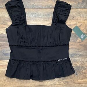 Wild Fable Black Ruched Blouse